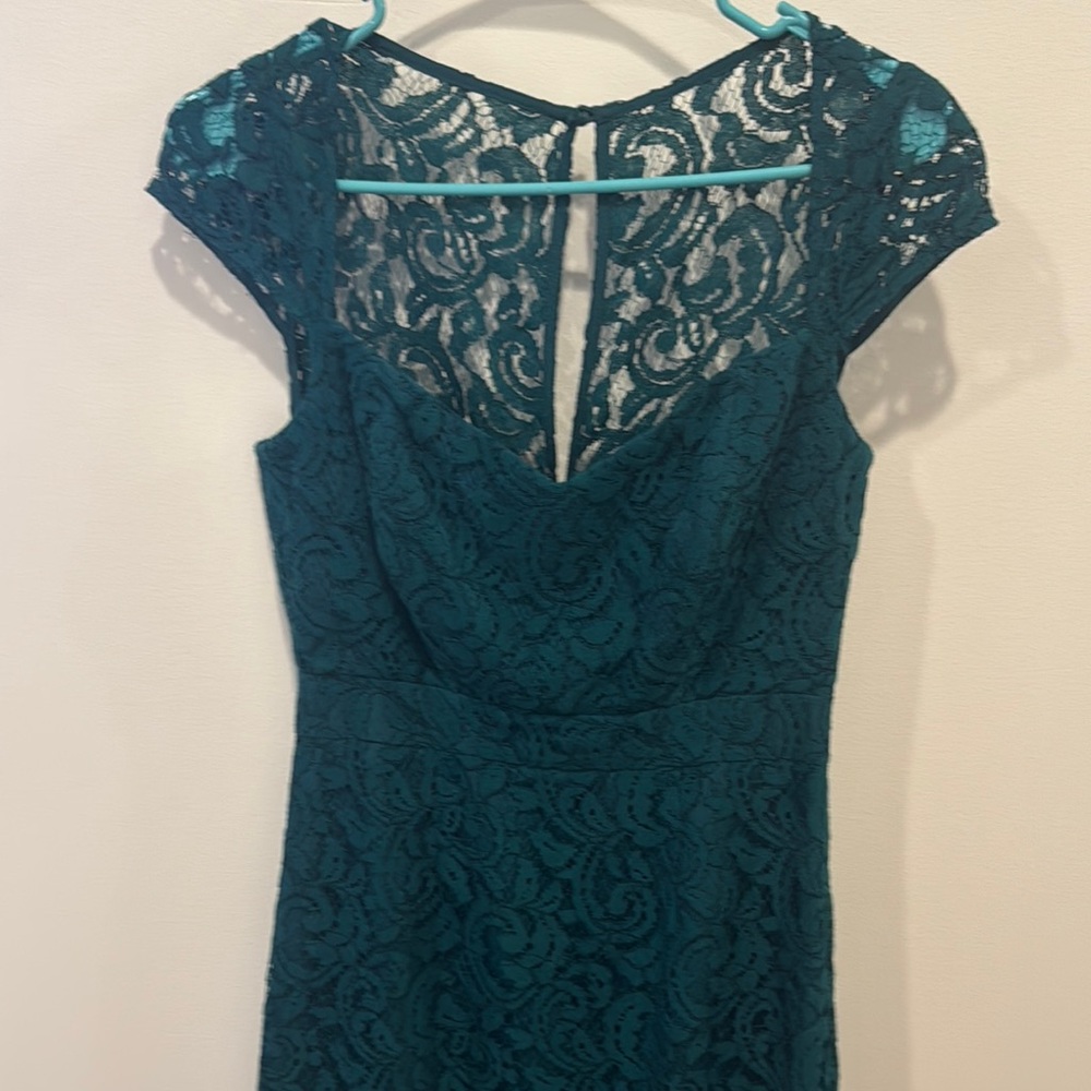 J Crew Dark Green Lace Dress